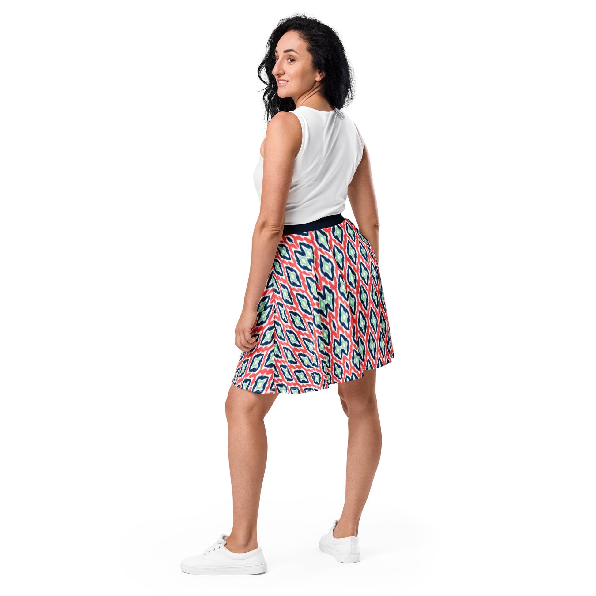 ATLAS PATTERN 4 Women's Skater Skirt - BONOTEE