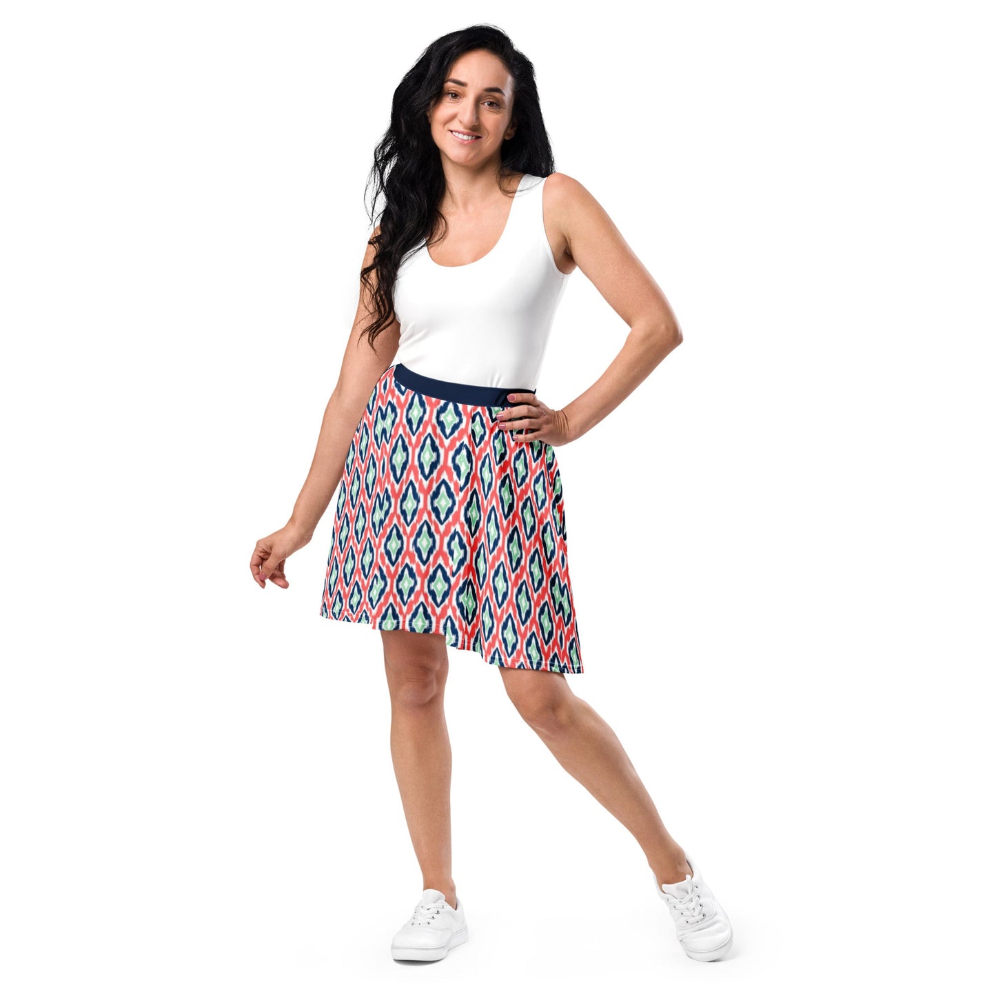 ATLAS PATTERN 4 Women's Skater Skirt - BONOTEE