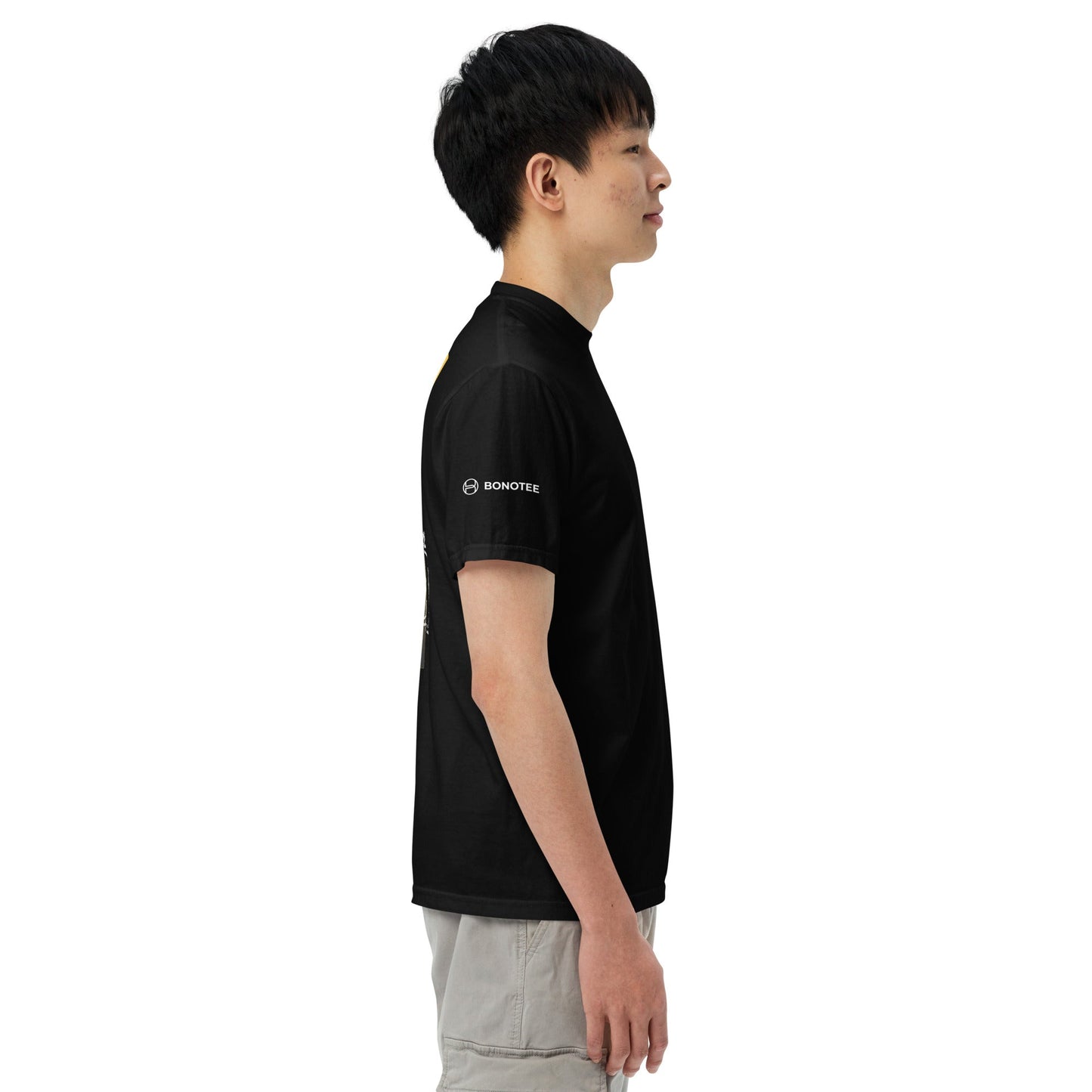 Back Printed Men's Heavyweight Tee SOUL - BONOTEE