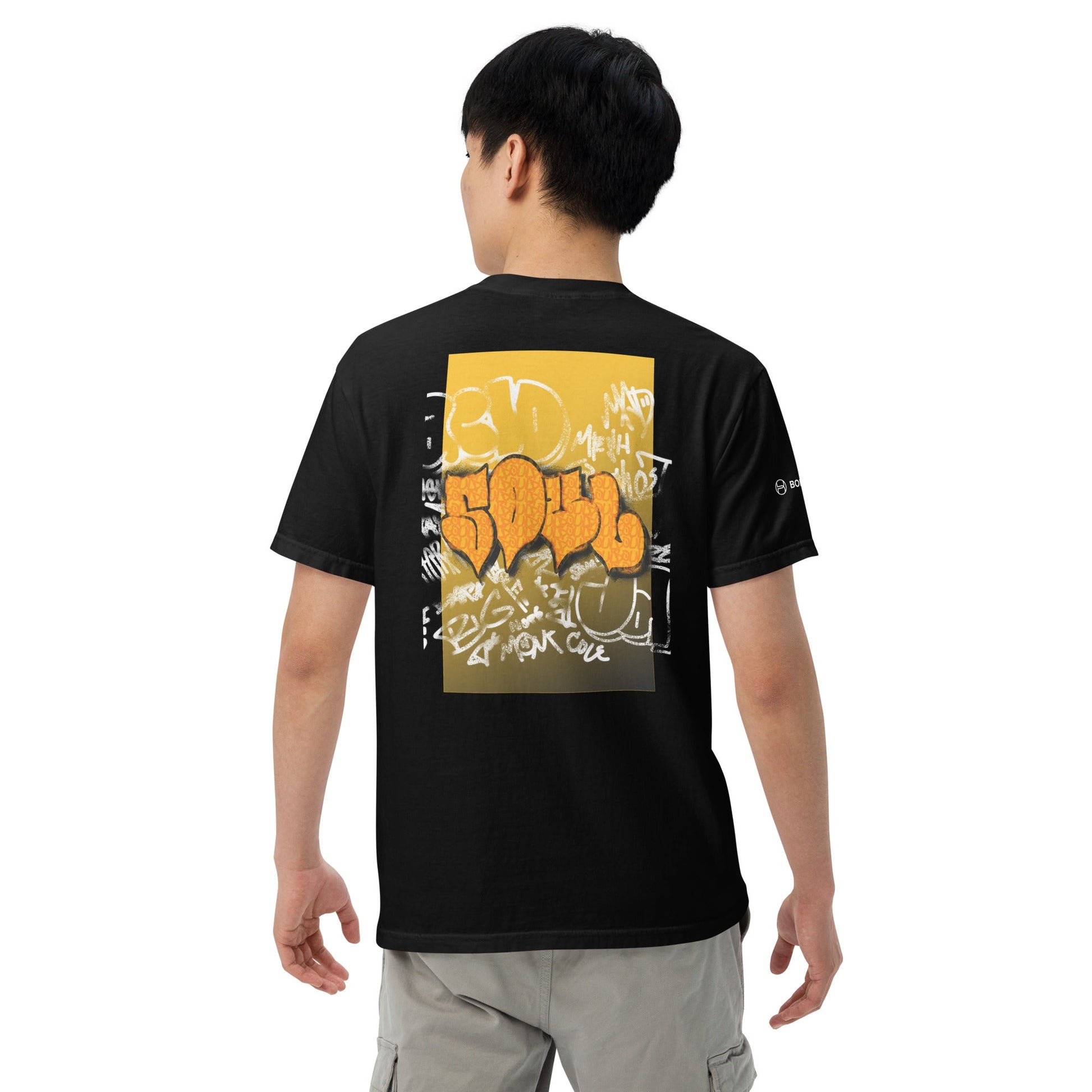 Back Printed Men's Heavyweight Tee SOUL - BONOTEE