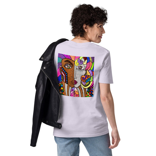 Back Printed Women's Organic T - Shirt Medium Fit JOINER - BONOTEE