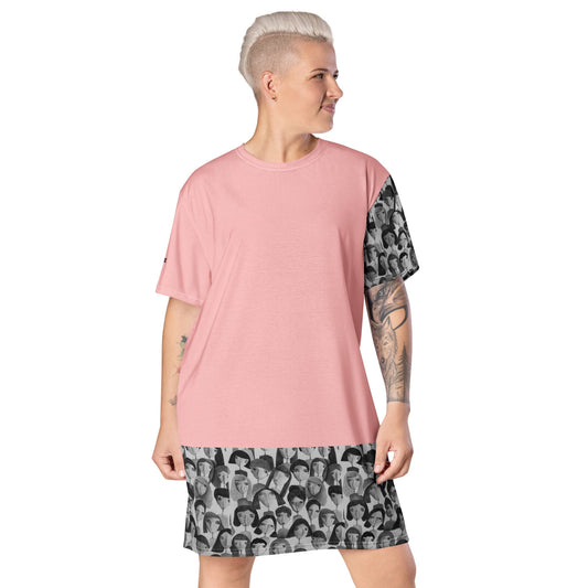 DIFFERENT FACES 2 Women's T - shirt Dress - BONOTEE