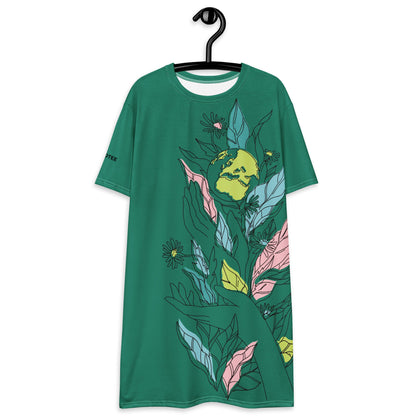 FLOWERS Women's T - Shirt Dress - BONOTEE