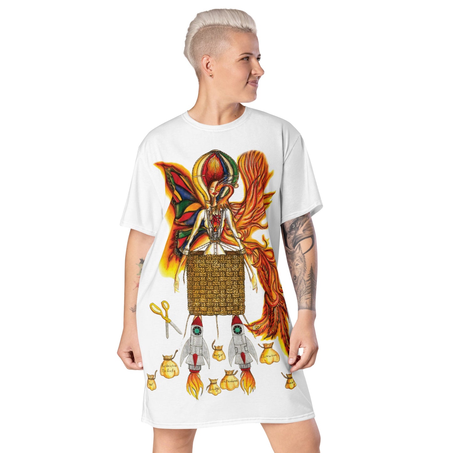 FREE Women's T - shirt Dress - BONOTEE