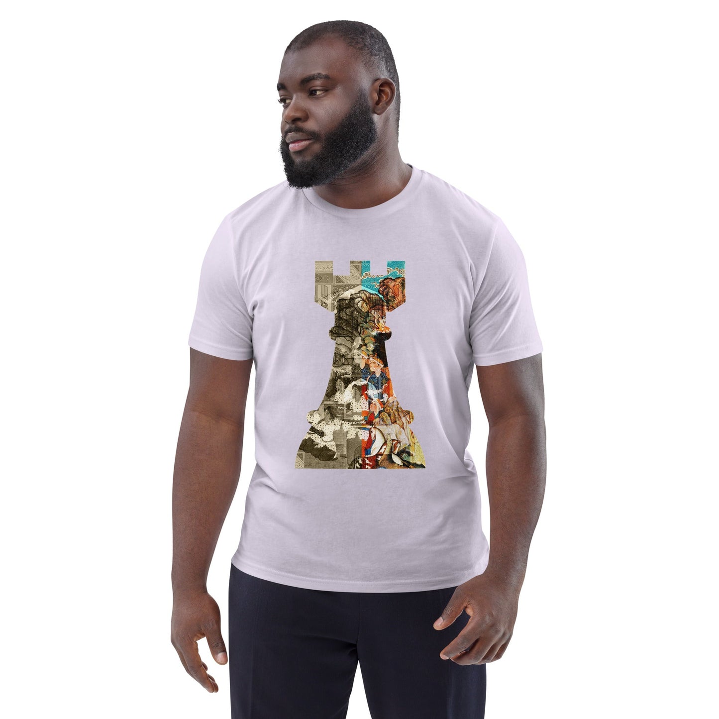 Medium Fit Short Sleeve Organic Cotton Unisex T - Shirt CASTLE - BONOTEE