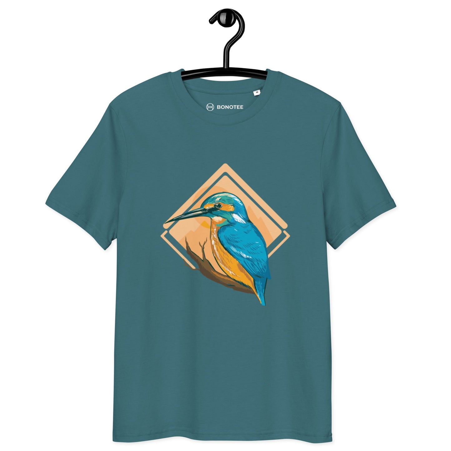 Medium Fit Short Sleeve Women's Cotton T - Shirt KINGFISHER - BONOTEE