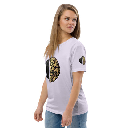 Medium Fit Single Jersey Organic Cotton Women's T - Shirt GOLDEN CALLIGRAPHY - BONOTEE