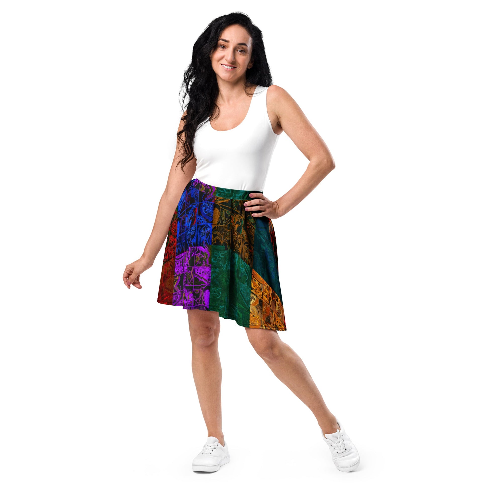 Midi Skater Women's Skirt FARSHA GABKHA - BONOTEE