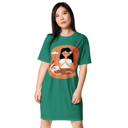 NEVER BE ALONE Women's T - shirt Dress - BONOTEE