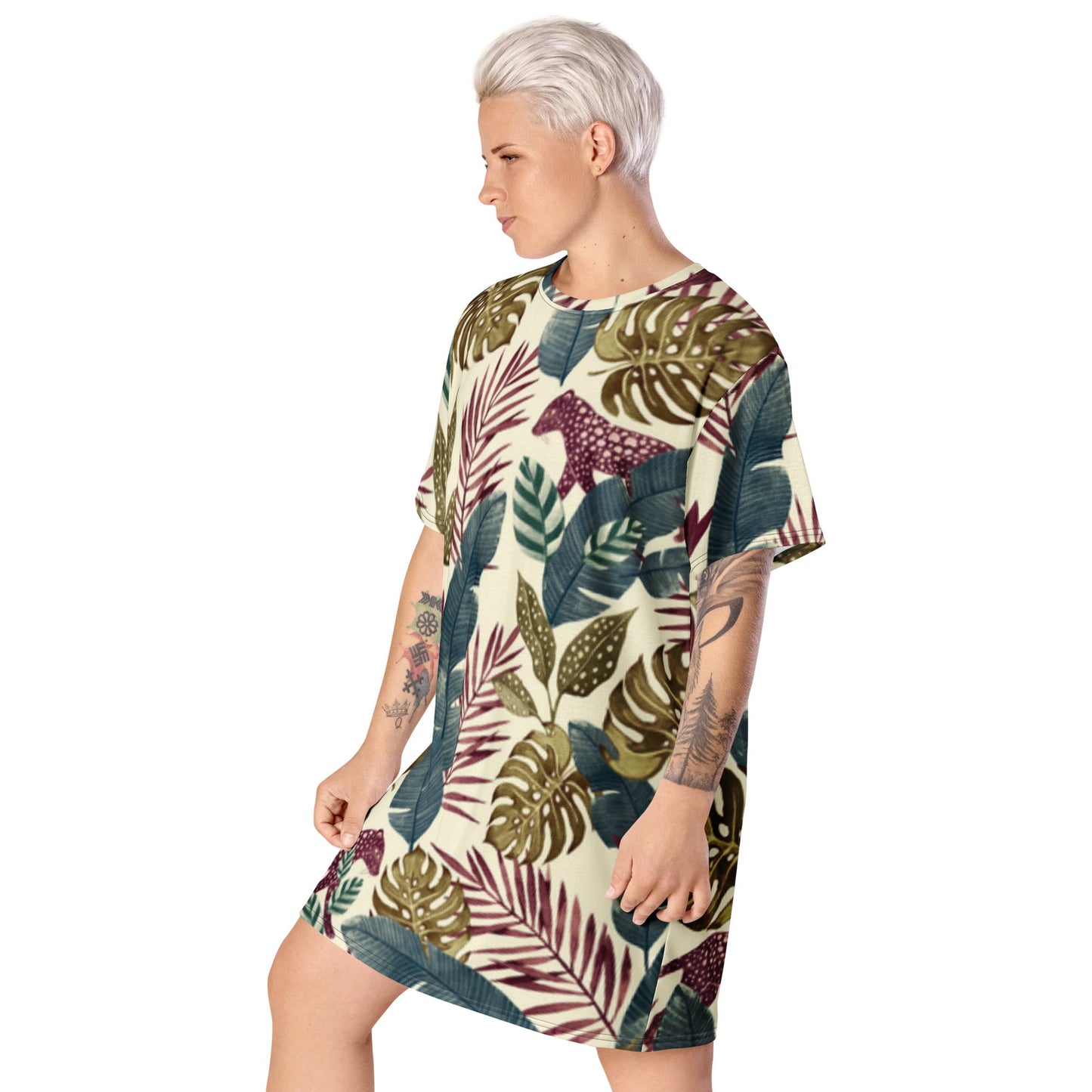 SECRET OF JUNGLE Women's T - shirt Dress - BONOTEE