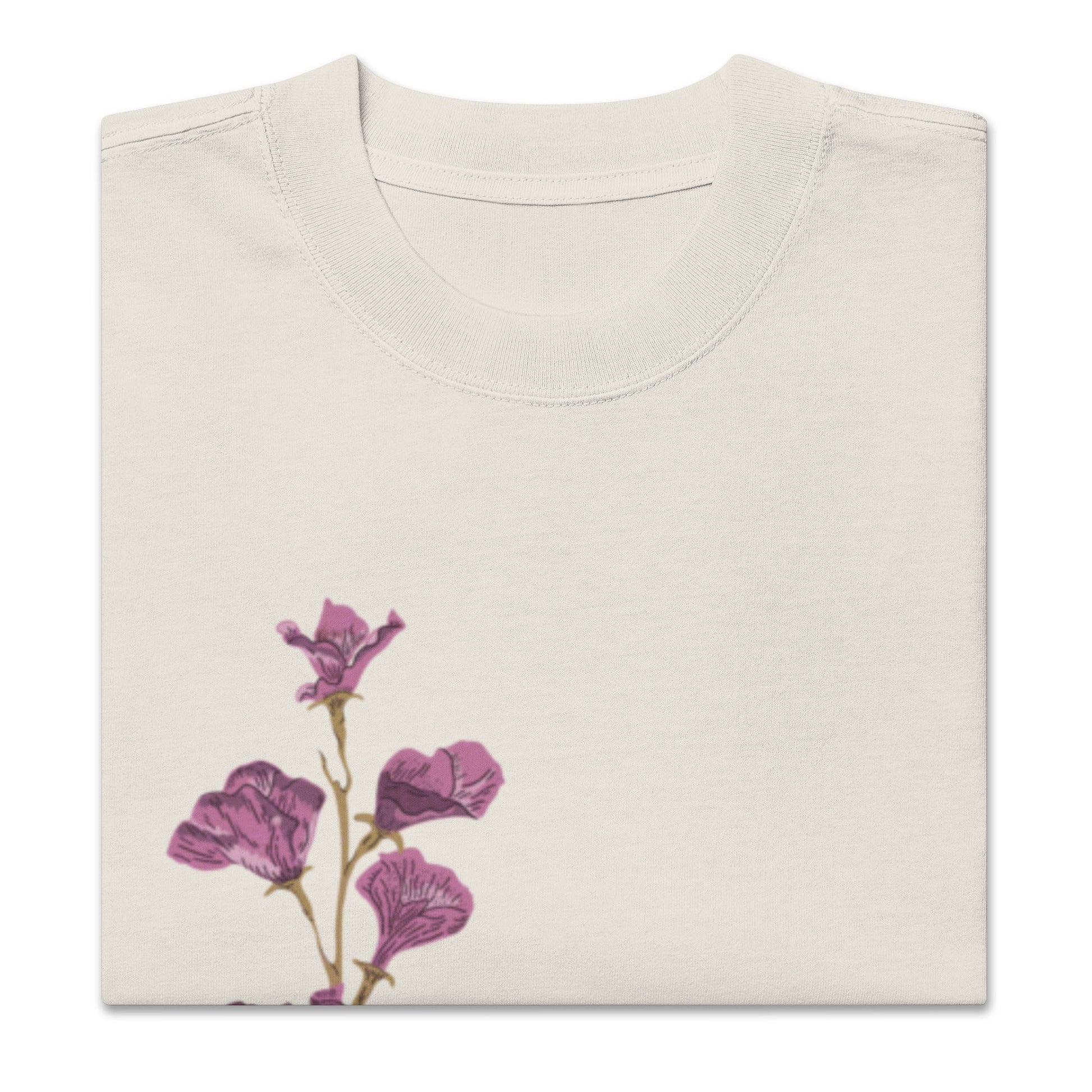 Shoulder Drop Oversized Faded Crew Neck Tee SWORD LILY - BONOTEE