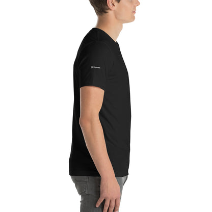 Unisex Short Sleeve Embroidered Black T - Shirt SHARP - BONOTEE