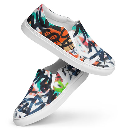 URBAN GRAFFITI Women’s Slip - on Canvas Shoes - BONOTEE