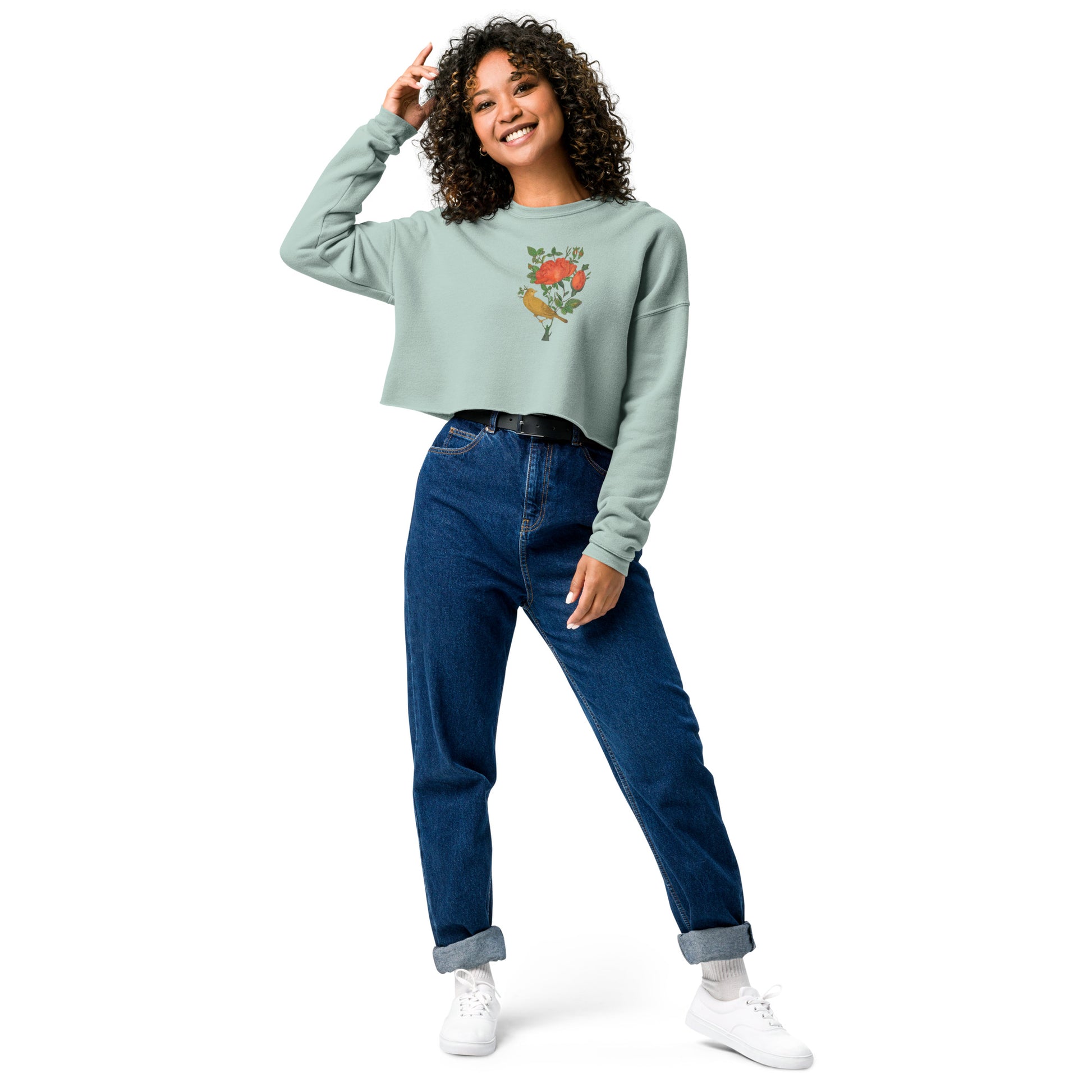 womens-crop-sweatshirt-flower-and-the-bird-dusty-blue