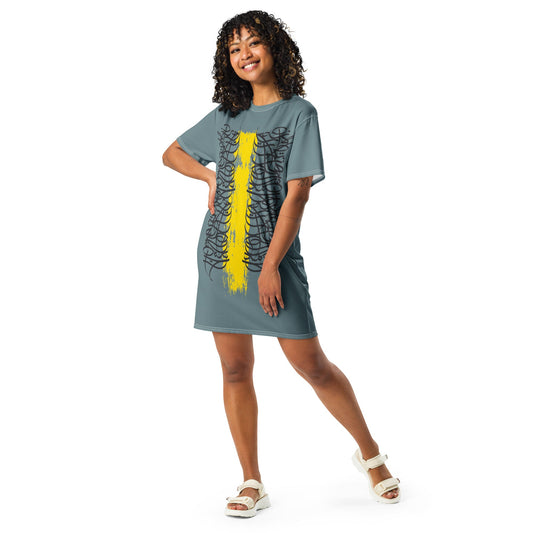 YELLOW GARNET Women's T - Shirt Dress - BONOTEE