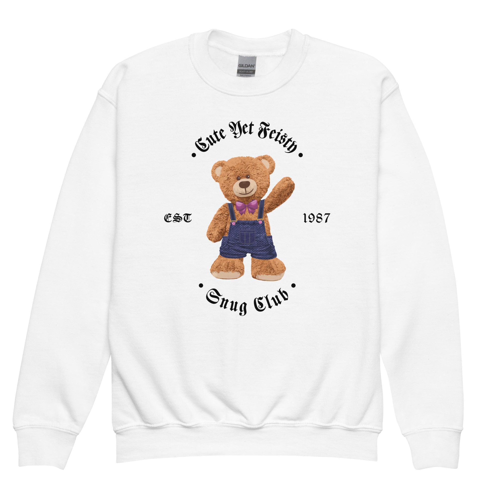 CUTE TEDDY BEAR Youth Crewneck Sweatshirt