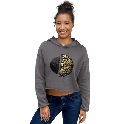 GOLDEN CALLIGRAPHY Women's Crop Hoodie - Bonotee