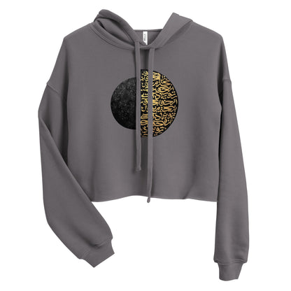 GOLDEN CALLIGRAPHY Women's Crop Hoodie - Bonotee