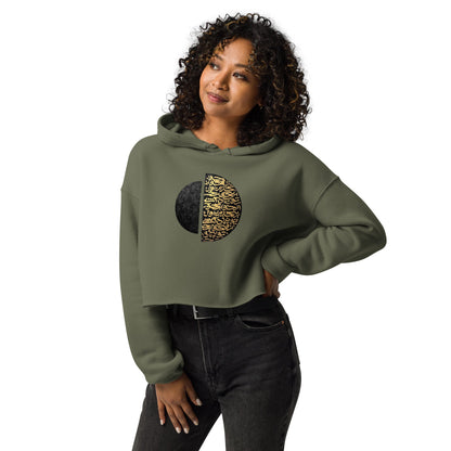 GOLDEN CALLIGRAPHY Women's Crop Hoodie - Bonotee