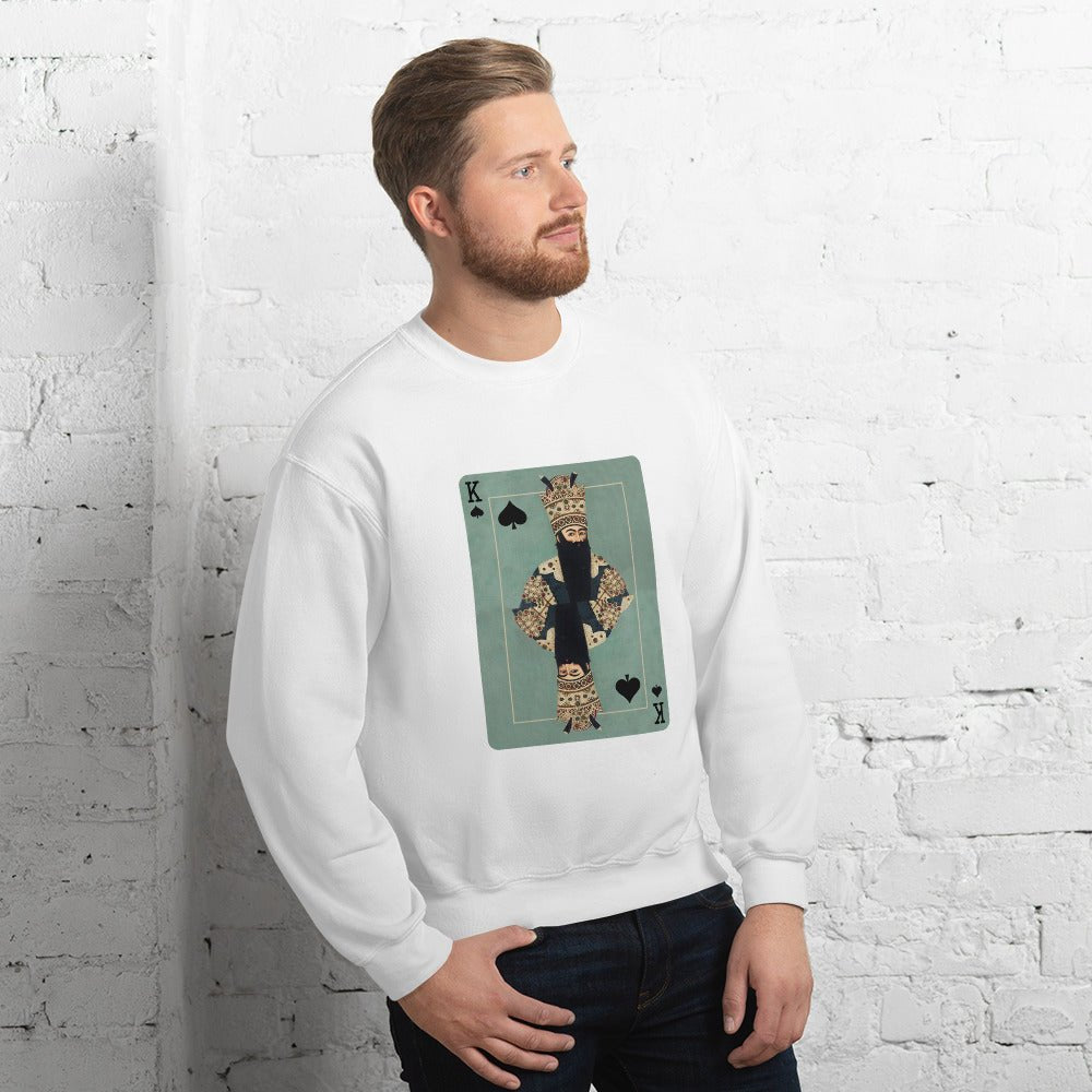 mens-fleece-sweatshirt-king-white