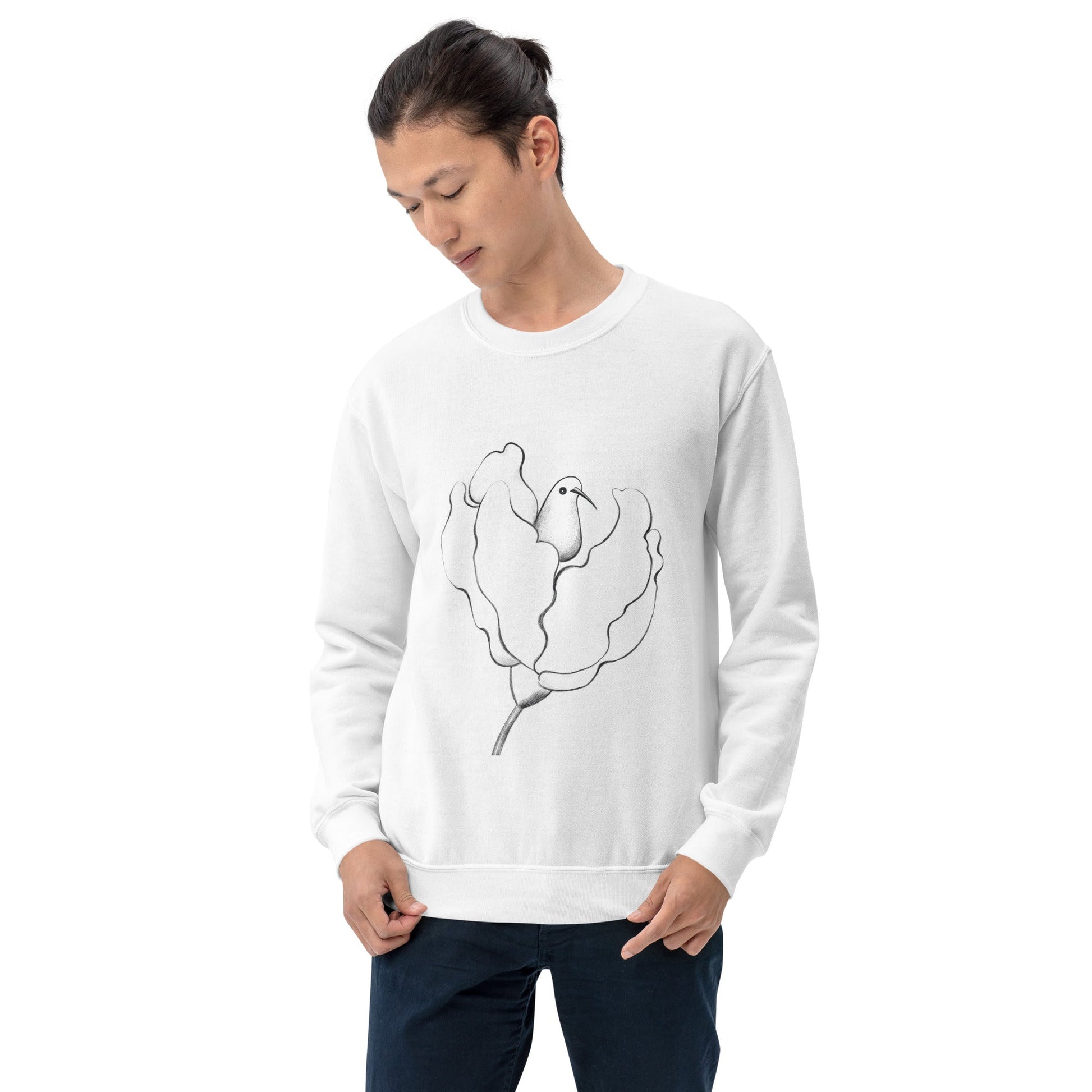 unisex-classic-sweatshirt-morning-bird-white