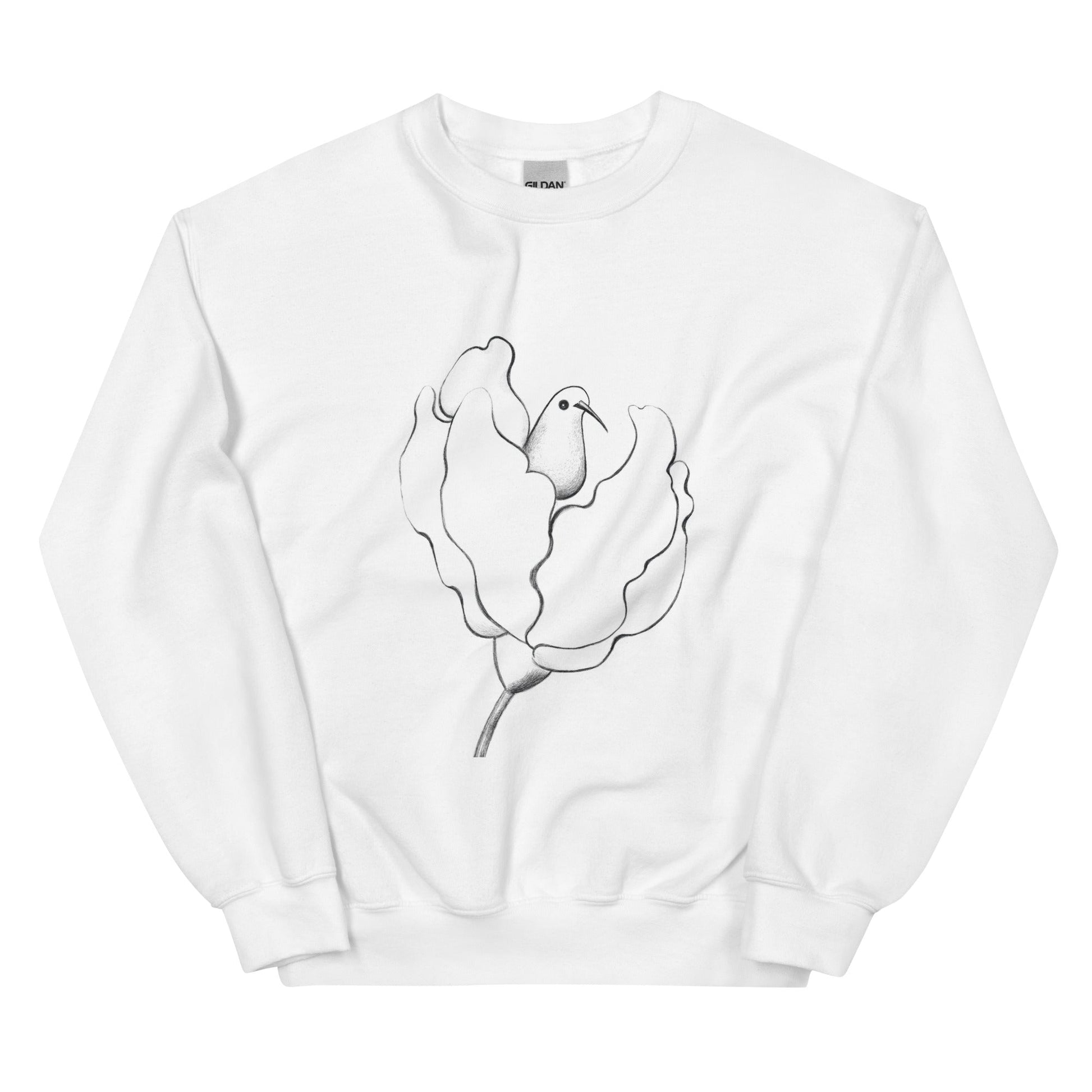 unisex-classic-sweatshirt-morning-bird-white