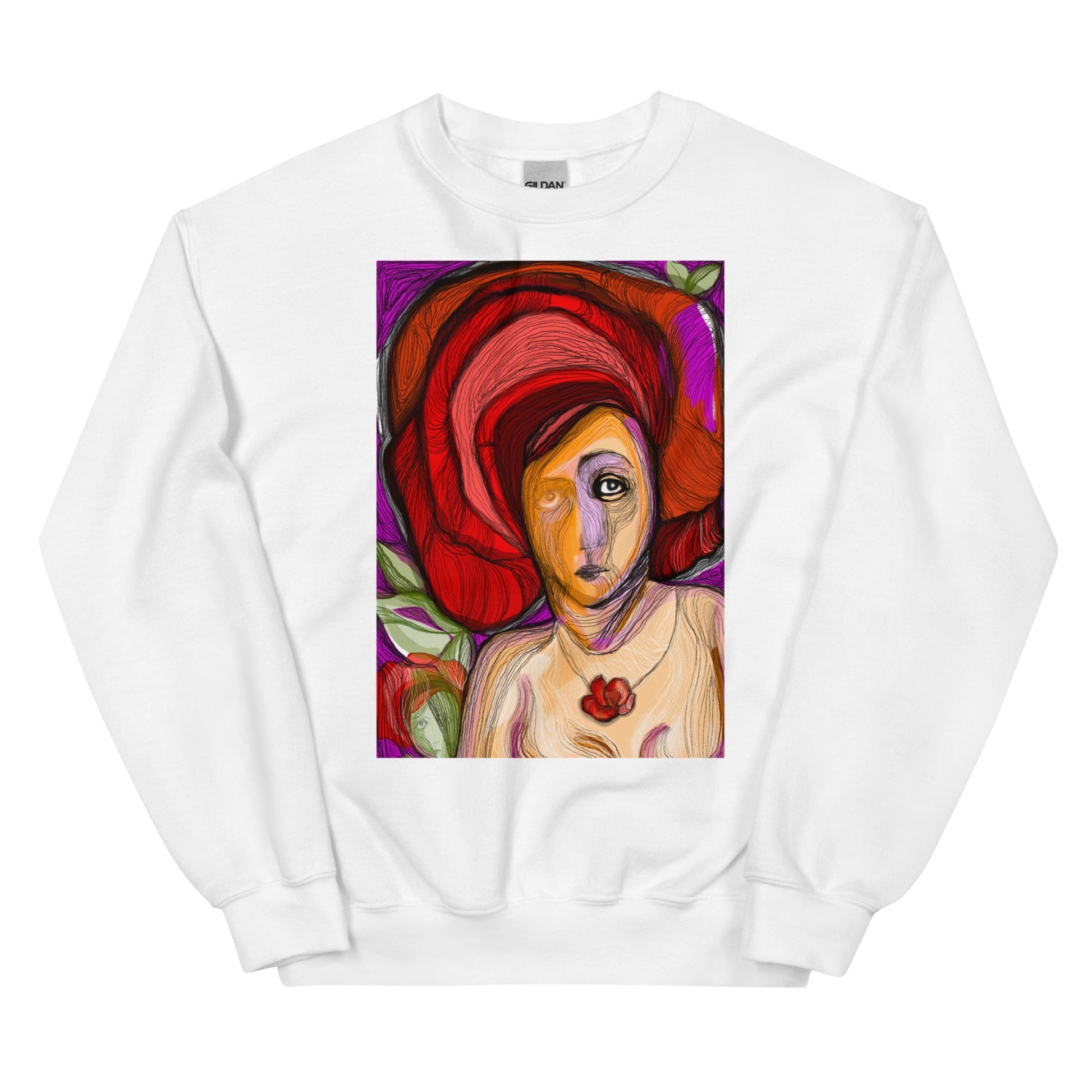 womens-classic-sweatshirt-red-flower-white