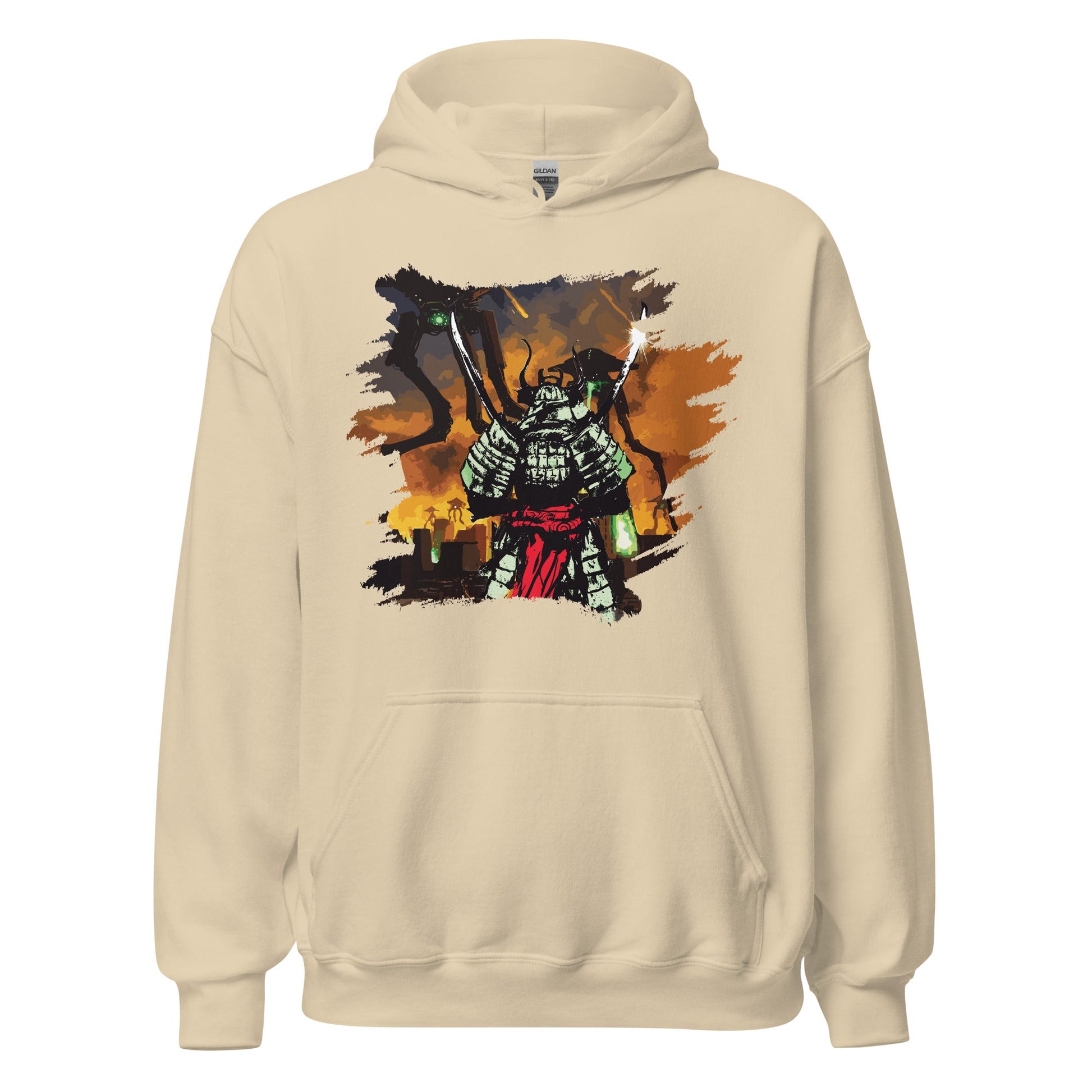 unisex-classic-hoodie-samurai-warrior-sand