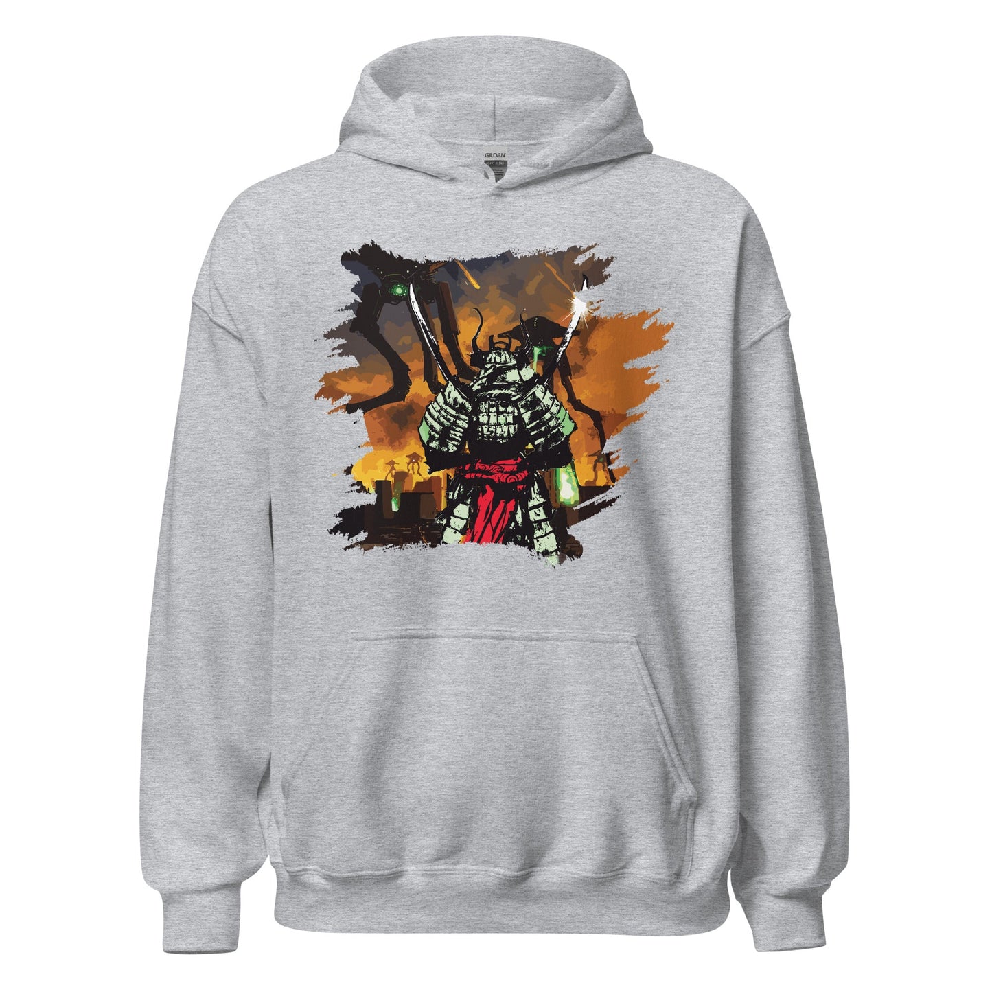 unisex-classic-hoodie-samurai-warrior-sport-grey